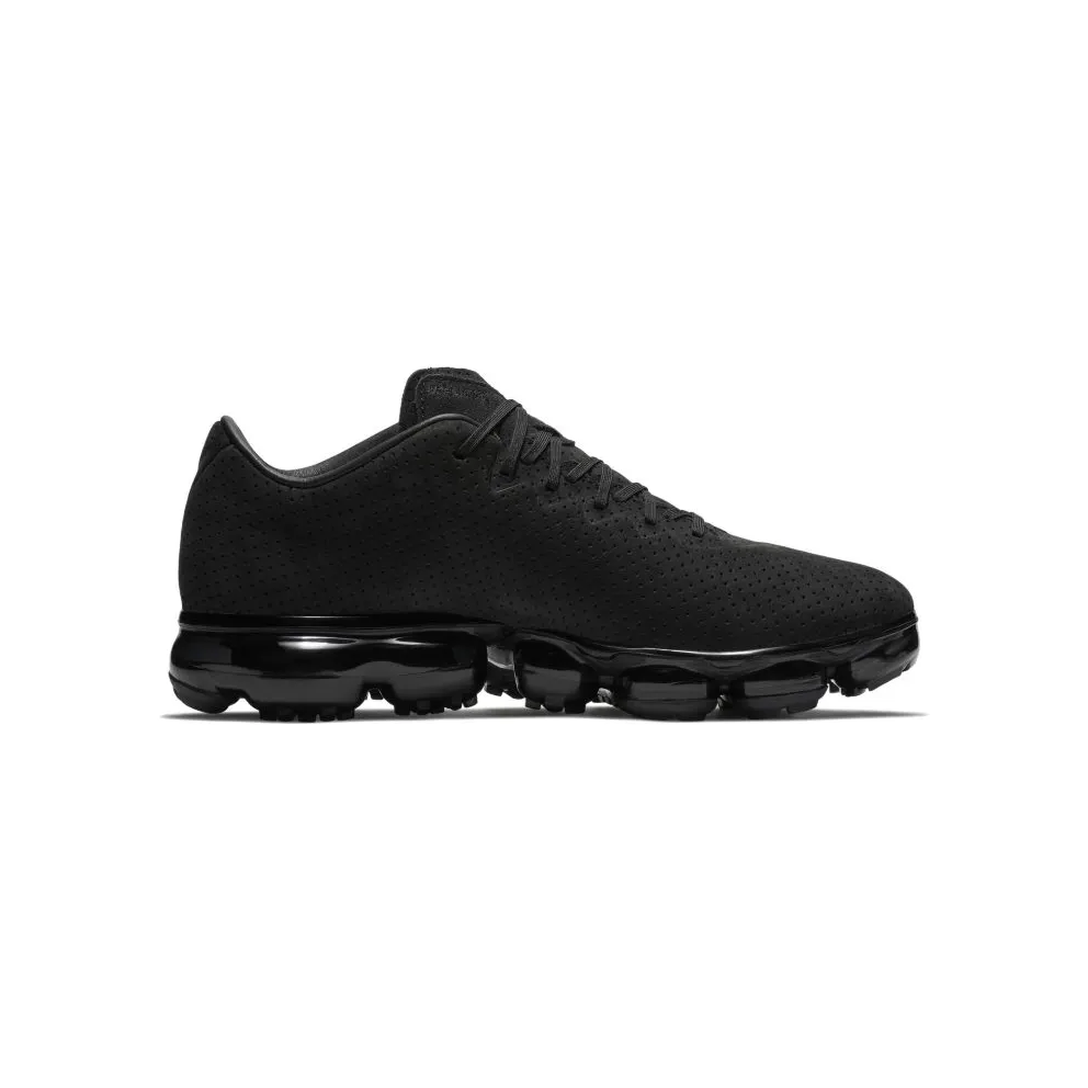 Nike Air VaporMax Leather Triple Black Black/Metallic Silver-Black (AJ8287-001)