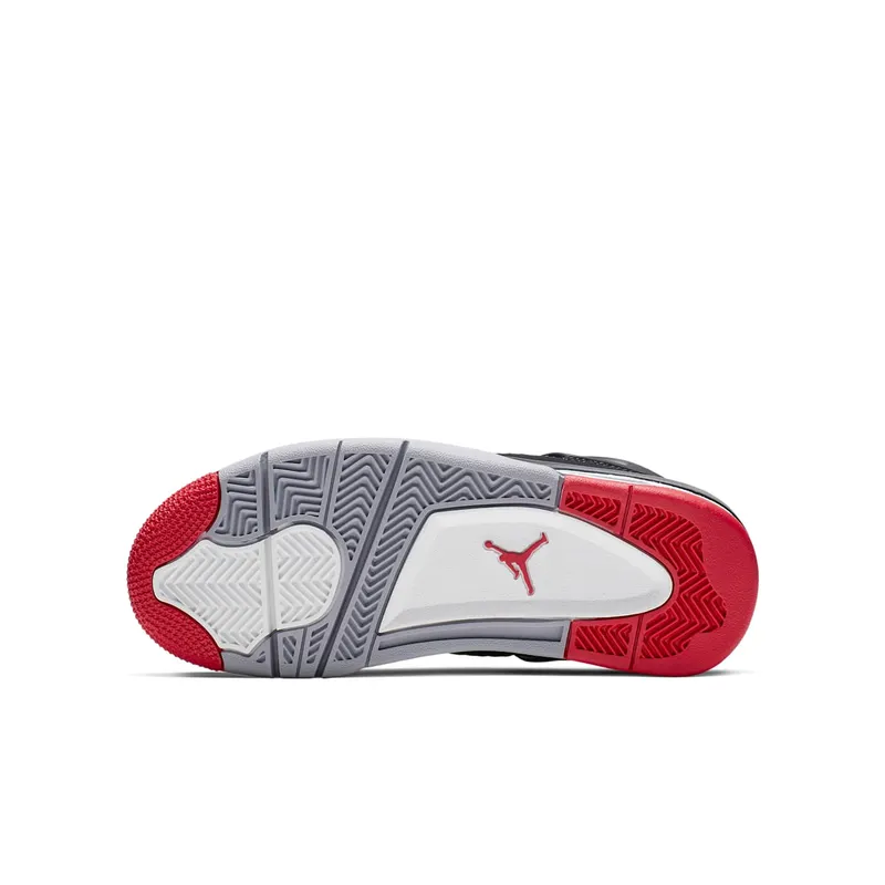 Jordan 4 Retro Bred 2019 (GS) Black/Fire Red-Cement Grey-Summit White (408452-060)