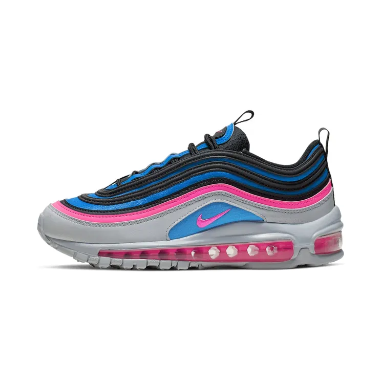 Nike Air Max 97 Miami (GS) “Pure Platinum / Black / Photo Blue / Pink Blast” (921522-012)