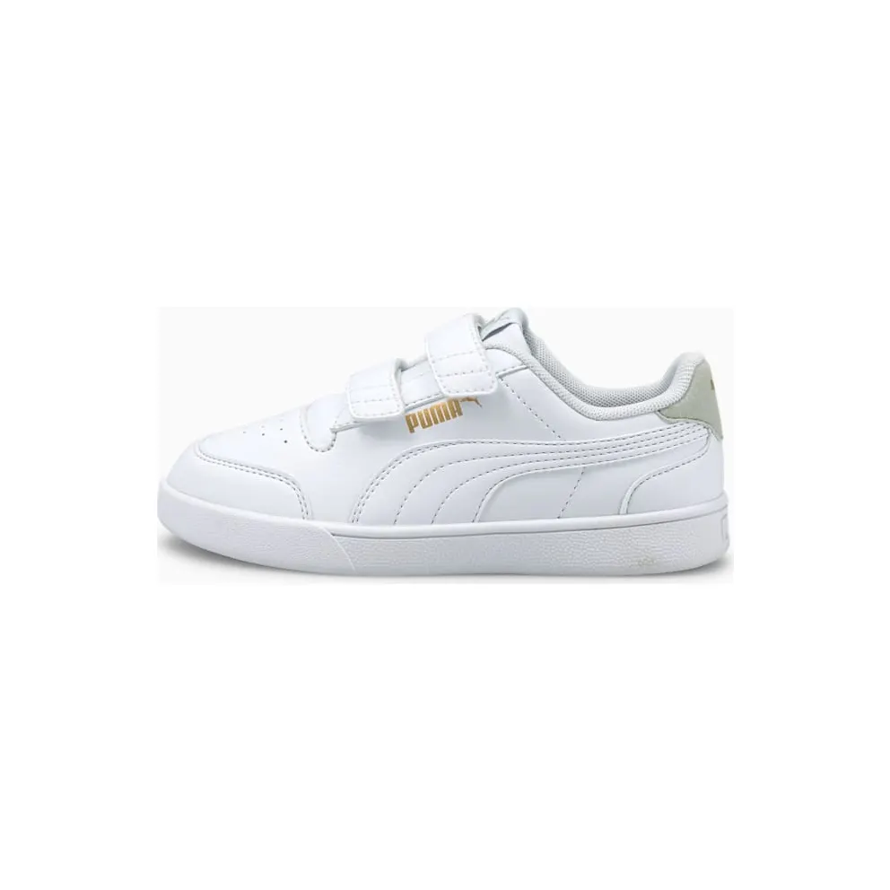 PUMA Shuffle Kids’ White/Gray Violet/Gold (375689-01)