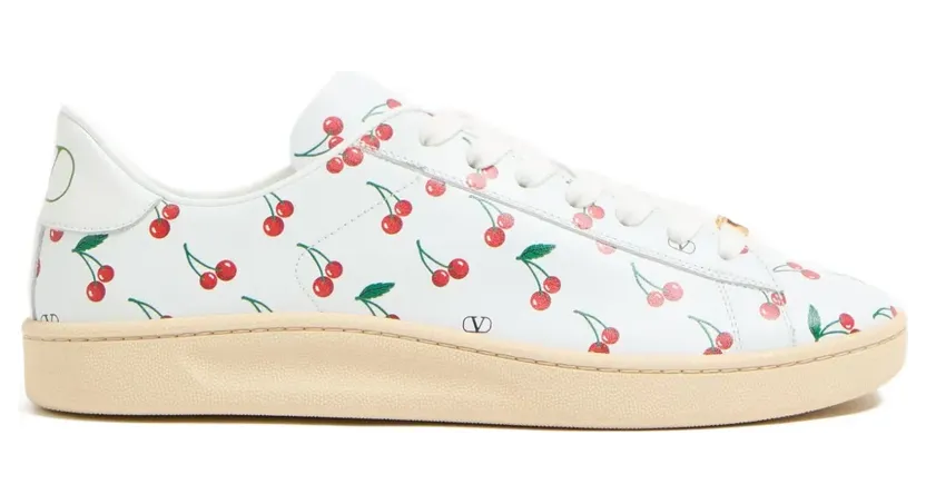 Valentino Garavani Royco sneakers van nappa kalfsleer met Cherryfic-patroon – Wit (YS0K34DRJ)