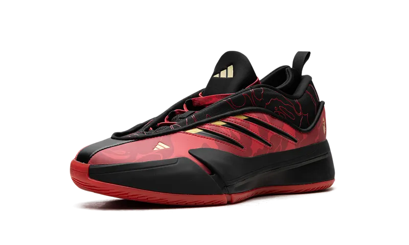 Adidas Dame 9 “BAPE – Black Scarlet” (IH0786)