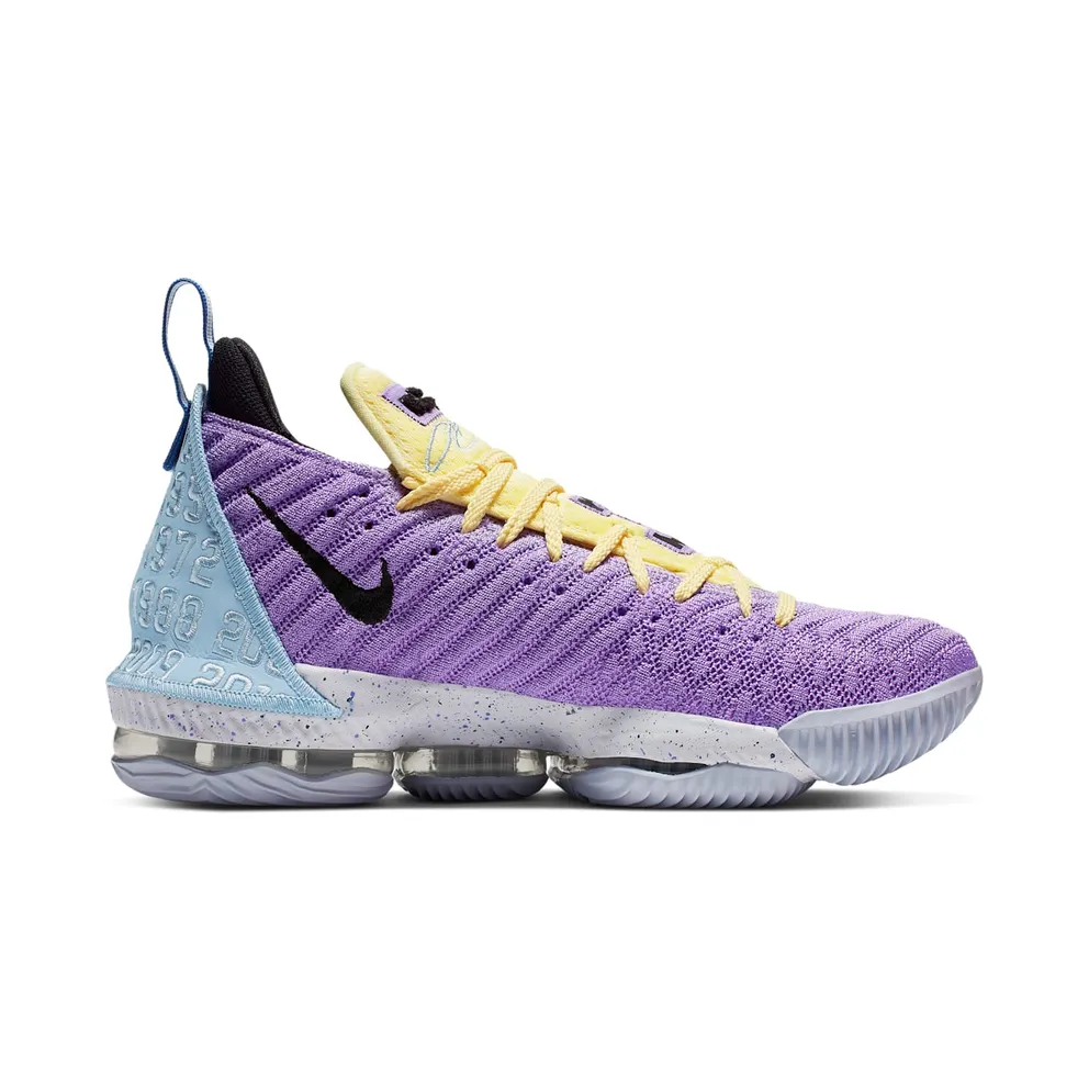Nike LeBron 16 Lakers Championships Atomic Violet/Bicycle Yellow-Half Blue (CK4765-500)