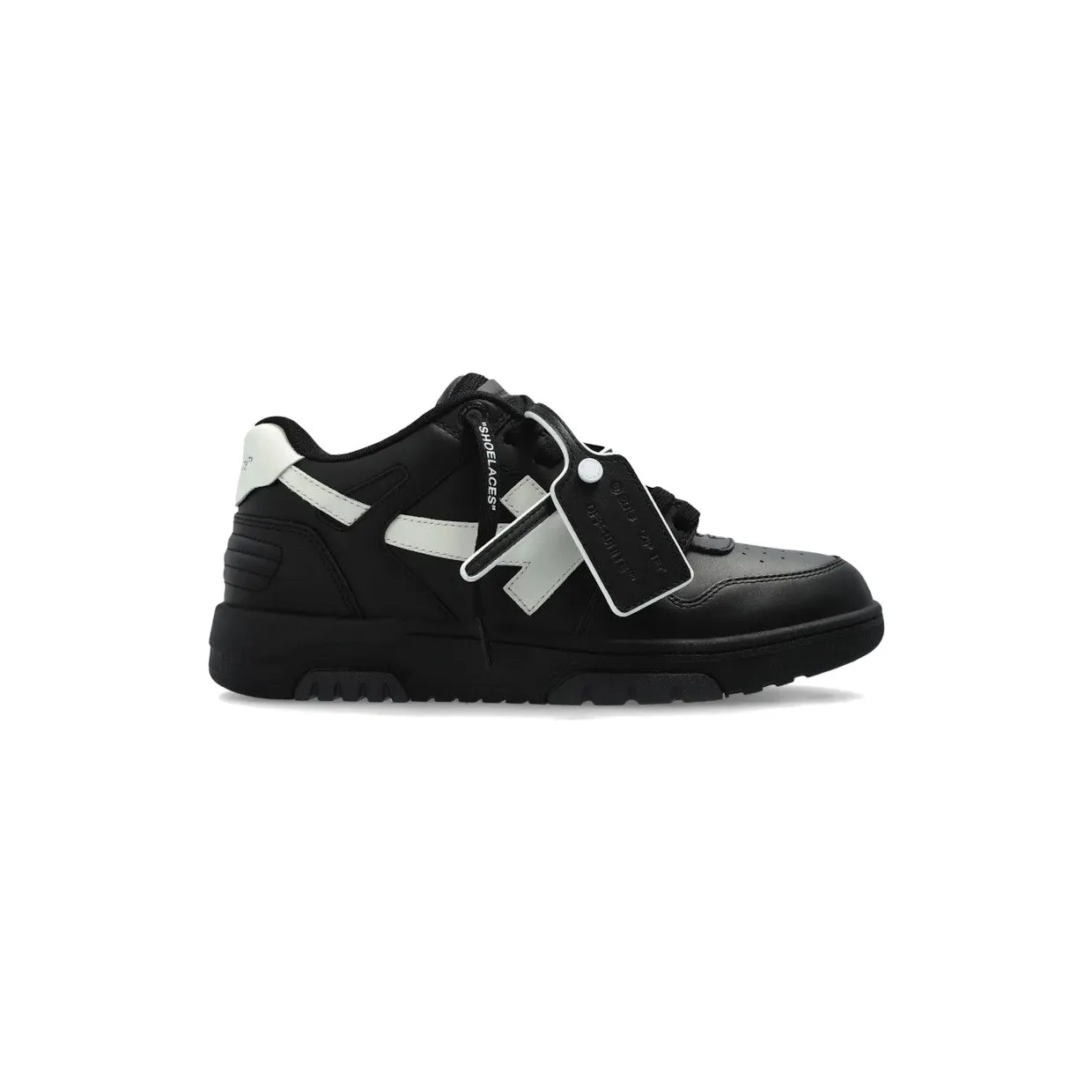 OFF-WHITE Out Of Office OOO Low Tops Black White (2025) (OMIA189C99LEA0191001)
