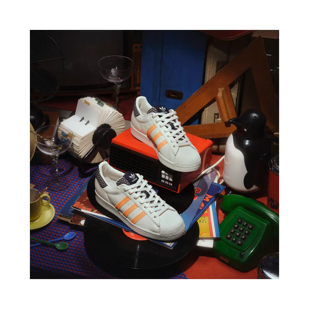 Adidas Superstar Cloud White / Off White / Orange Rush (GZ4376)