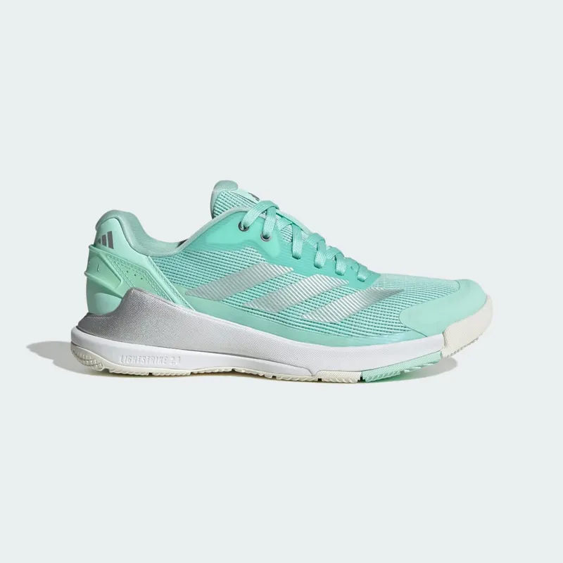 Adidas Crazyquick Lightstrike Padelschoenen Clear Mint / Silver Metallic / Cloud White (KI3588)