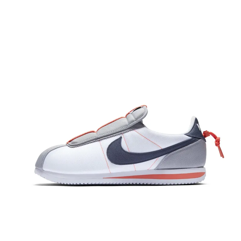 Nike Cortez Basic Slip Kendrick Lamar White White/Thunder Blue-Wolf Grey-Turf Orange (AV2950-100)