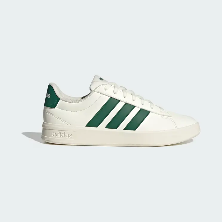 adidas Grand Court 3.0 “Off White / Collegiate Green / Off White” (KH9527)