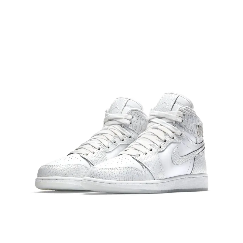 Jordan 1 Retro High Heiress Pure Platinum (GS) White/White-Pure Platinum (832596-100)