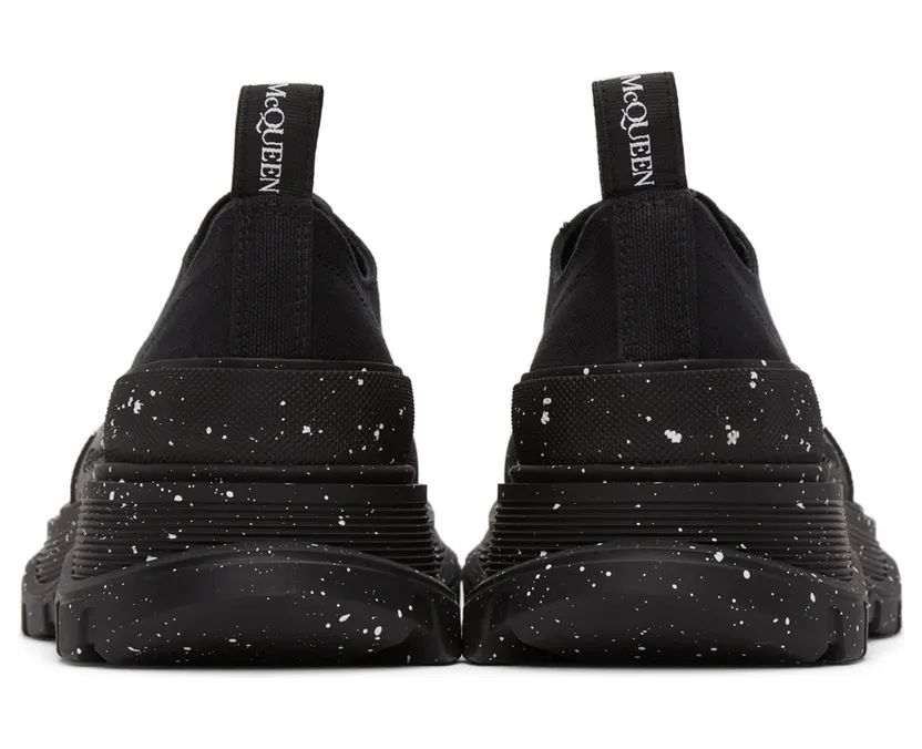 Alexander McQueen White Paint Tread Slick Low Sneakers (682414W4MVI) (4)