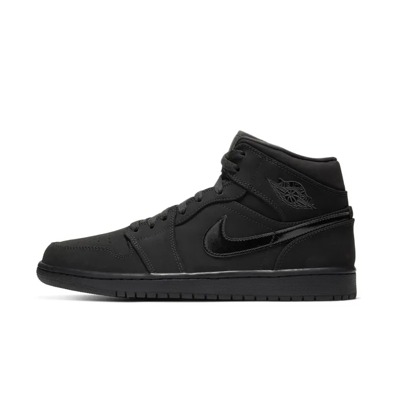 Jordan 1 Mid Triple Black (2020) Black/Black (554724-056)