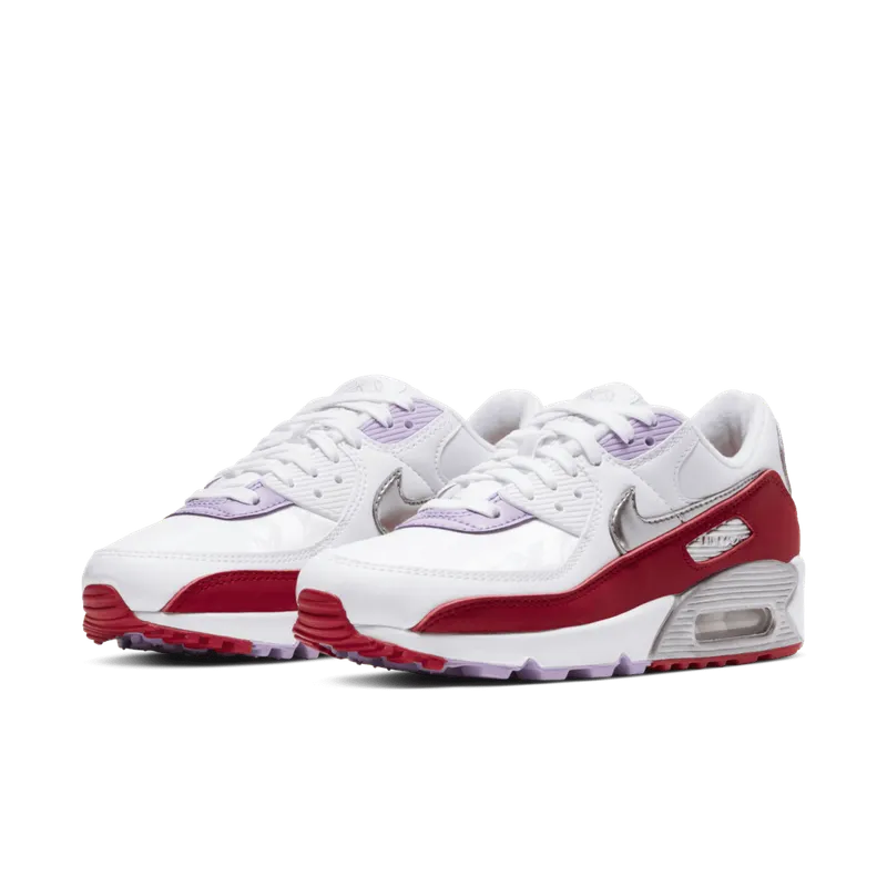 Nike Air Max 90 Recraft Chinese New Year 2020 (W) White/Team Red-Metallic Silver (CU3004-176)