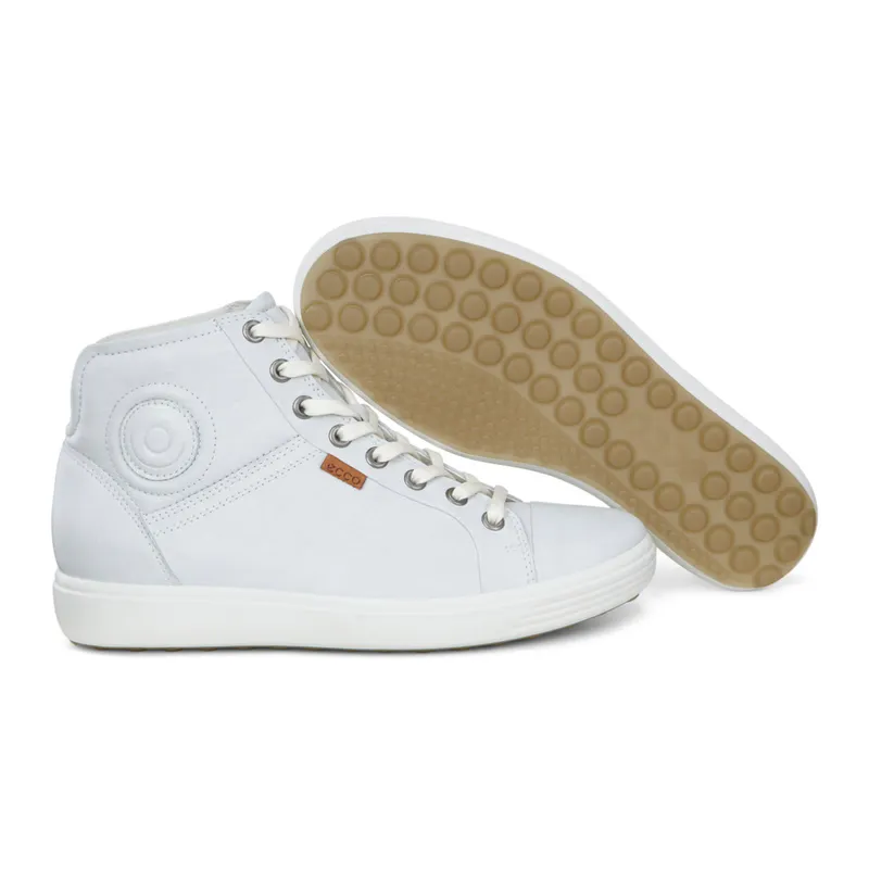 ECCO Womens Soft 7 High Top White (43002301007)