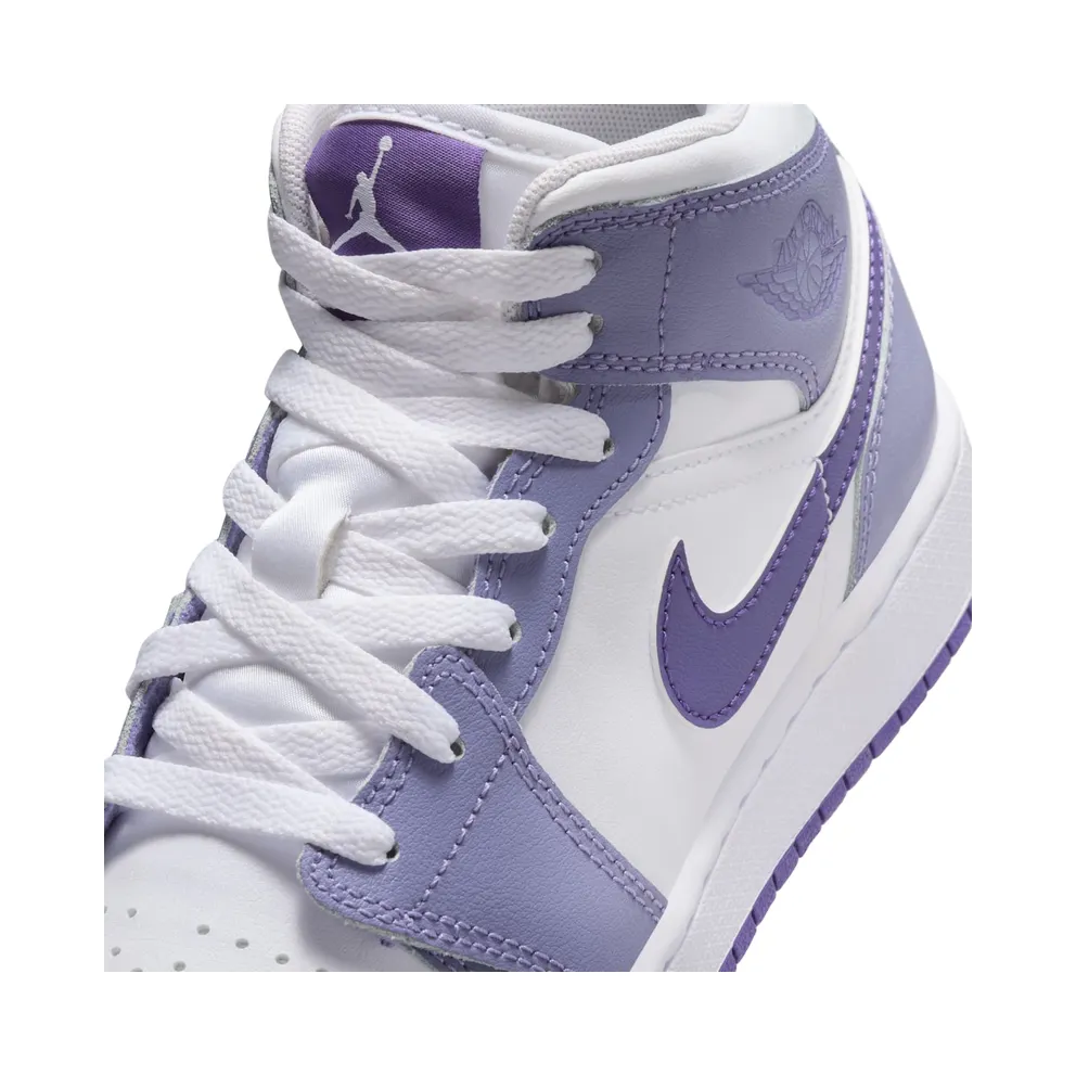 Jordan 1 Mid GS “Dusty Amethyst White Court Purple” (DQ8423-500)