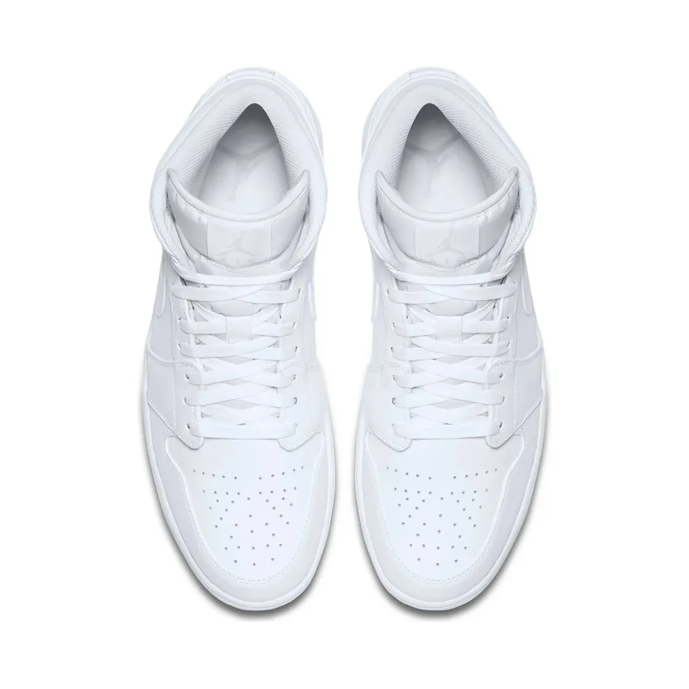 Jordan 1 Mid White/Pure Platinum White/Pure Platinum (554724-104)