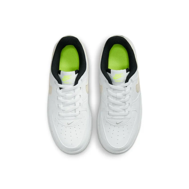 Nike Force 1 Younger Kids’ White 50% Sustainable Materials (DH8696-101)