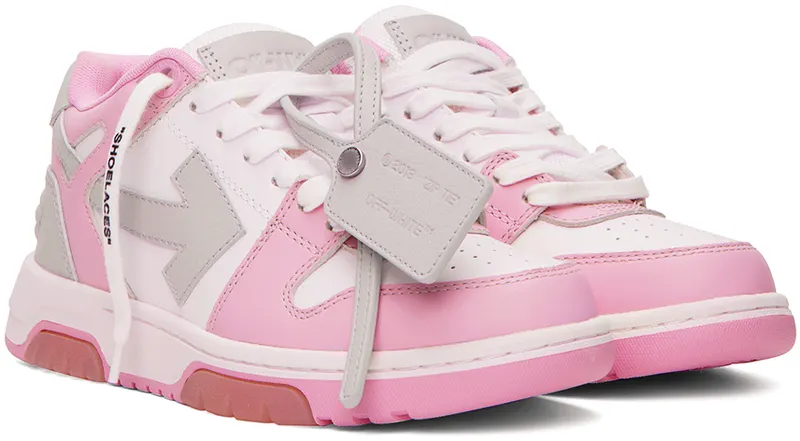 Off-White White & Pink Out Of Office (OWIA259F22LEA0013009)