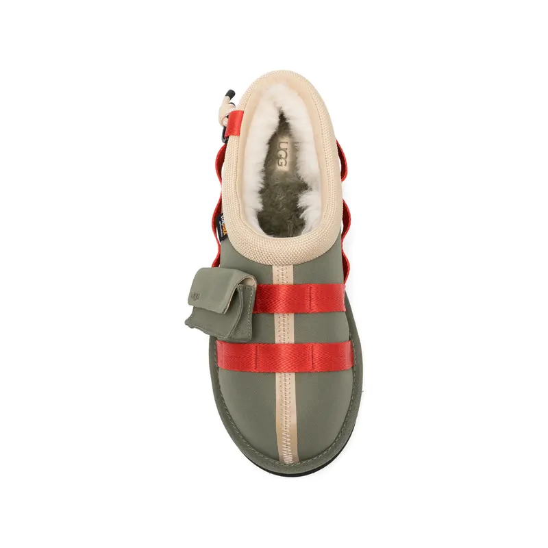 Ugg Tasman Wildwood Slides “Green/Red” (1180110 TASMAN BVRD)