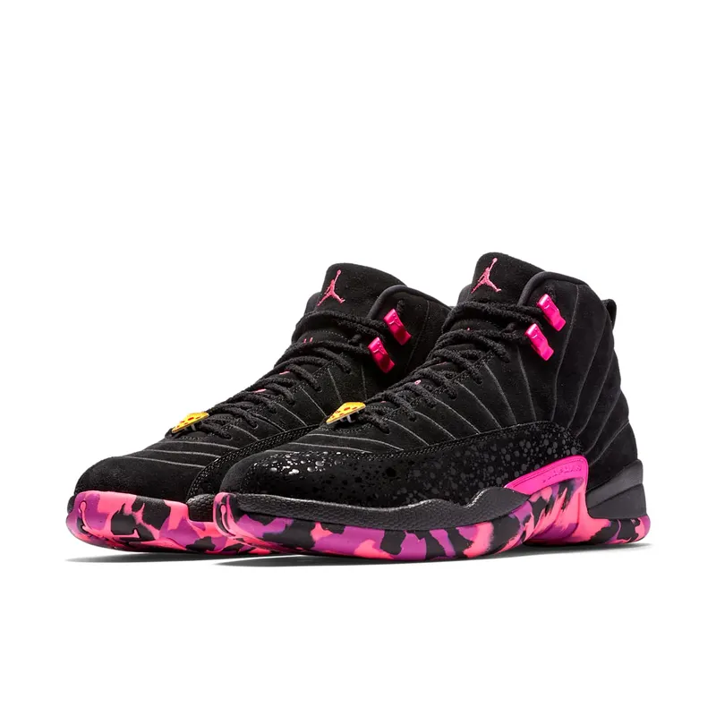 Jordan 12 Retro Doernbecher (2017) Black/Pink Blast-Hyper Violet (AH6987-023)