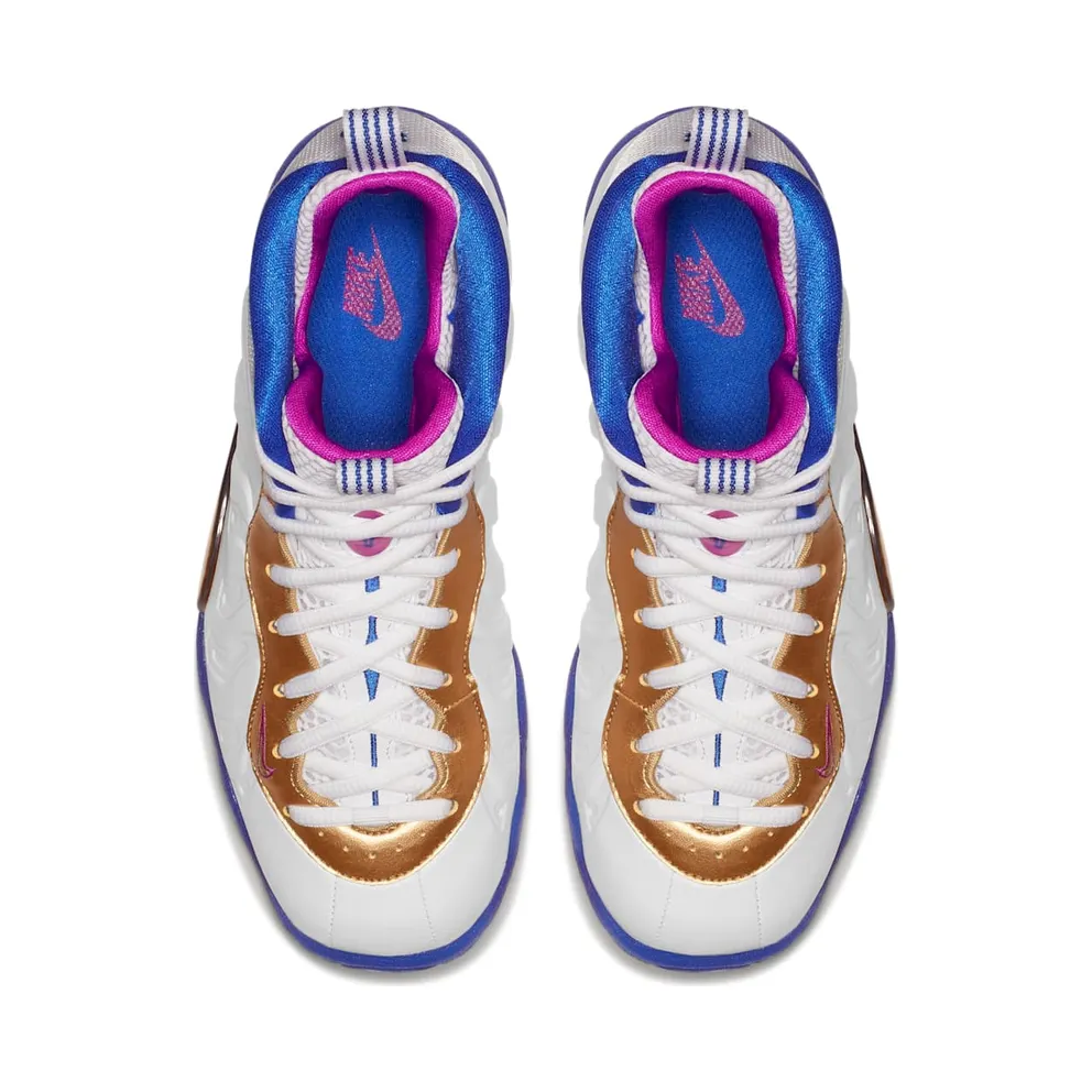 Nike Air Foamposite One Peanut Butter & Jelly (GS) White/Fuchsia Blast-Racer Blue (644791-103)