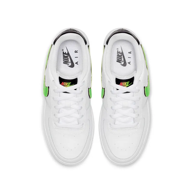 Nike Air Force 1 Low Removable Swoosh White Green Strike (GS) White/Green Strike-White-Black (AR7446-100)