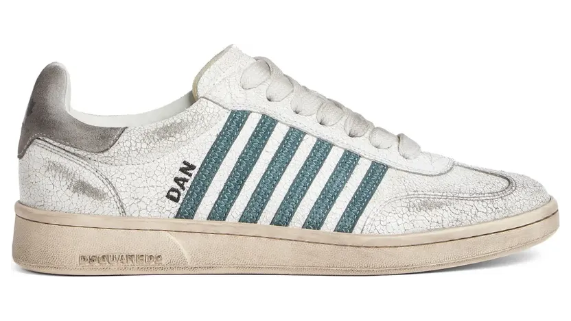 DSQUARED2 Boxer gerafelde low-top “White” (SNM036443107846)