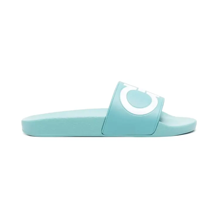 Ferragamo Gancini-Print Slides Blue (01B827751262)