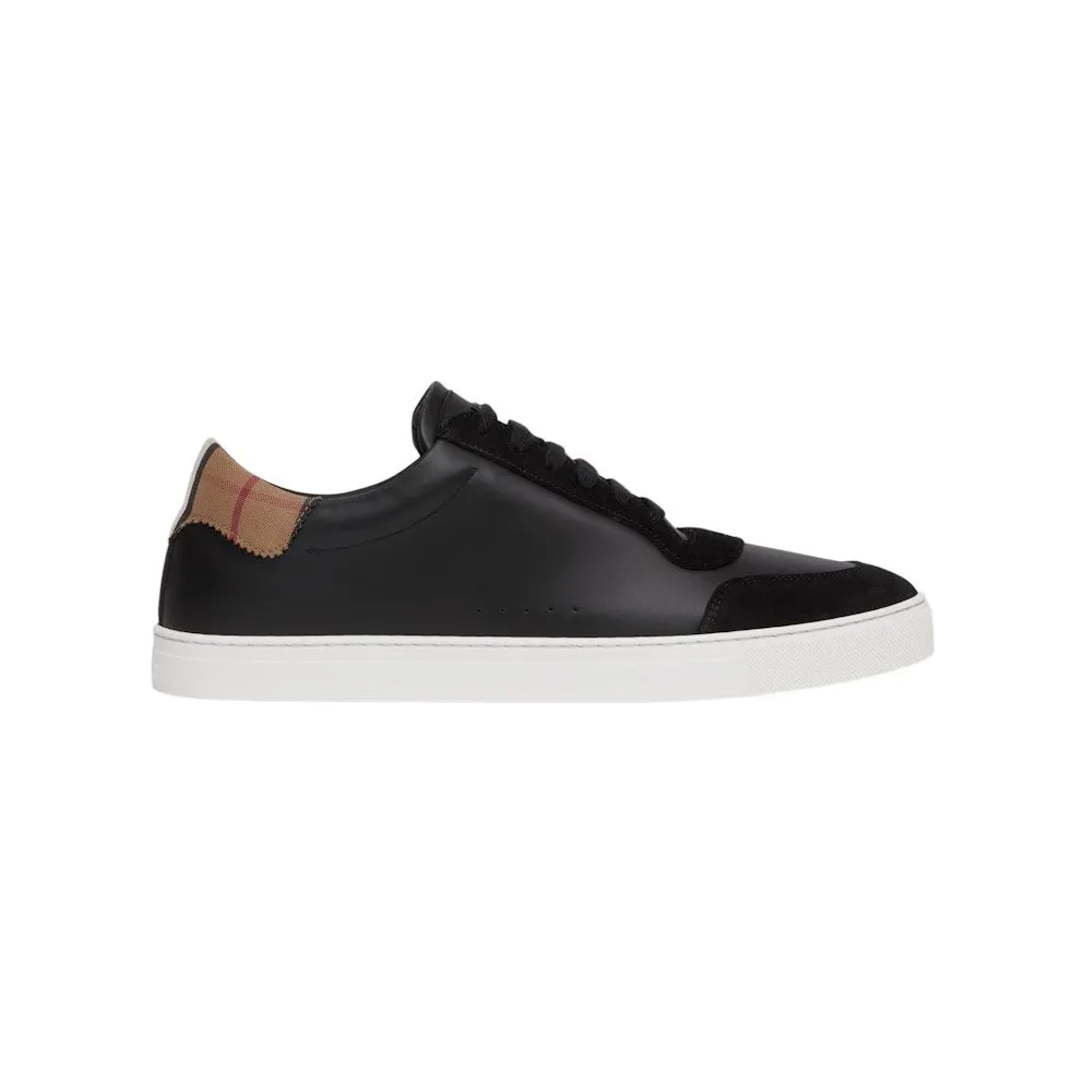 Burberry Leather Suede and Vintage Check Cotton Black (80617521)