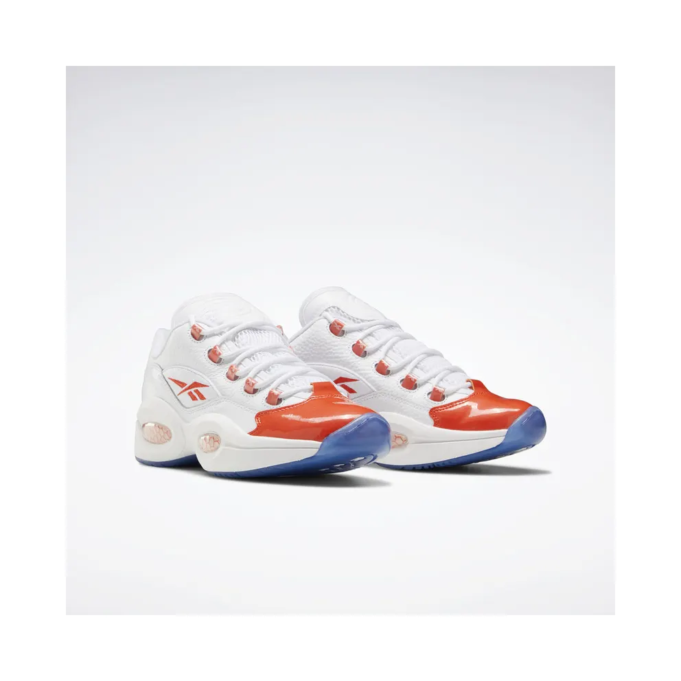 Reebok Question Low Patent Toe Orange White/Vivid Orange-Reebok Ice (Other Brands Other)