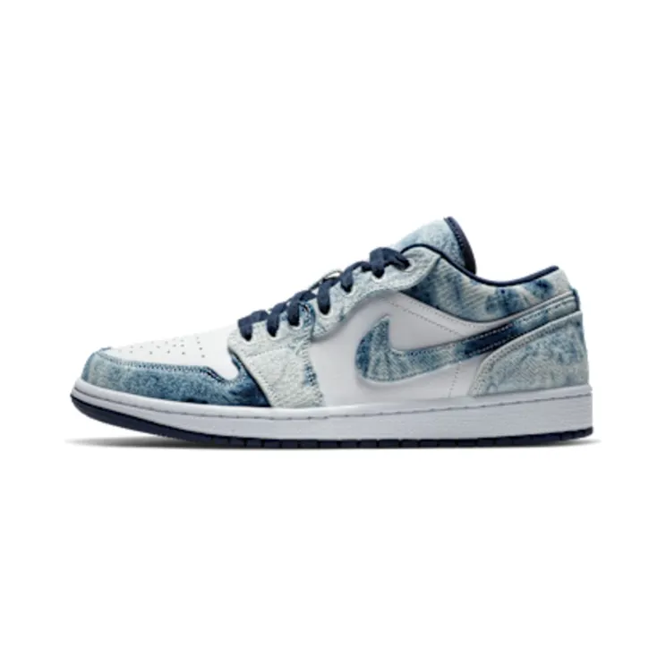 Air Jordan 1 Low SE Washed Denim “White / Midnight Navy” (CZ8455-100)