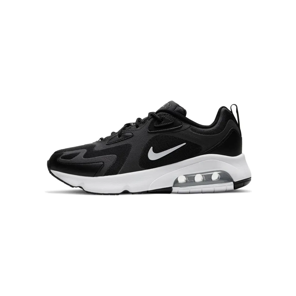 Nike Air Max 200 Black Black/Off Noir-Metallic Silver-White (CI3865-001)