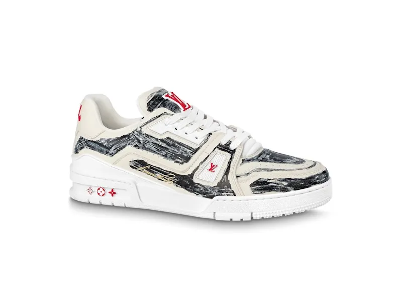 Louis Vuitton Trainer Colored In White Black (1ABLWE)