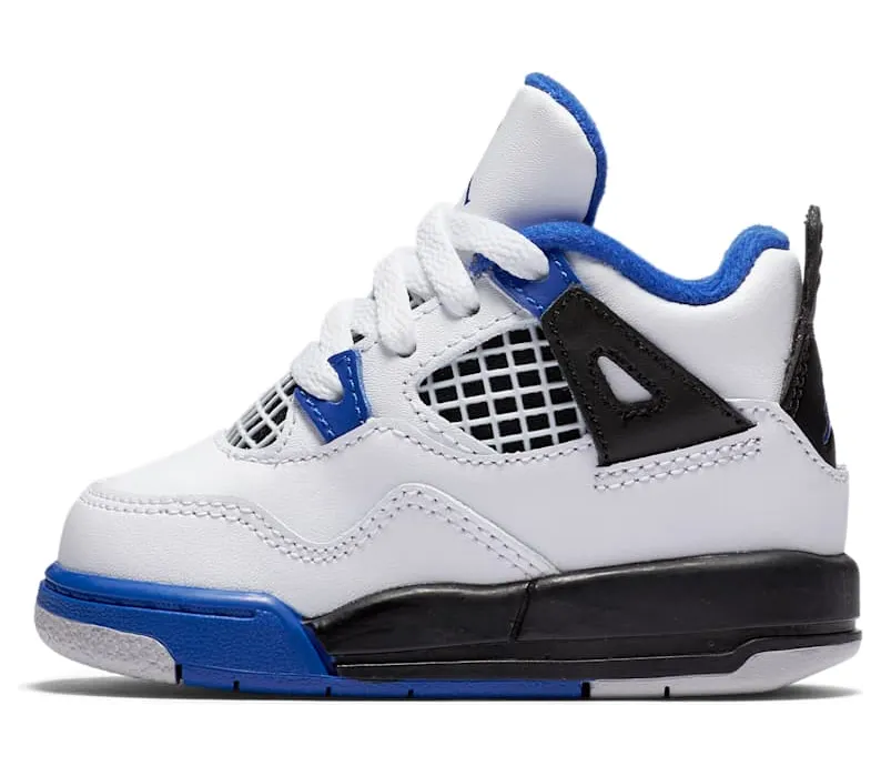 Jordan 4 Retro Motorsports (2017) “White / Black / Game Royal” (308500-117)