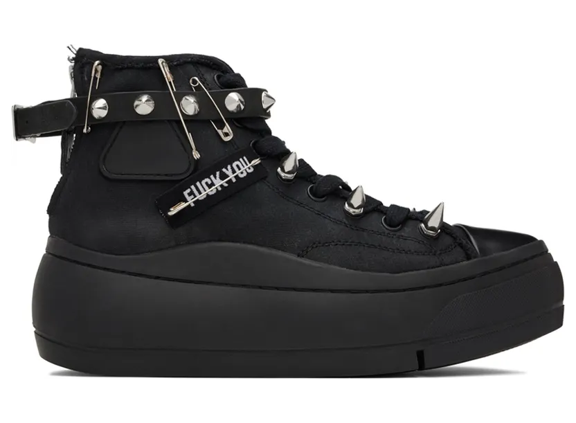 R13 Black Studded Kurt Sneakers (R13S5029-S001C)
