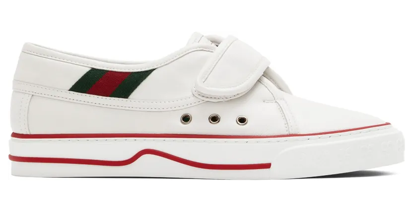 Gucci White ‘Gucci Tennis 1977’ Sneakers (694744 17L10)