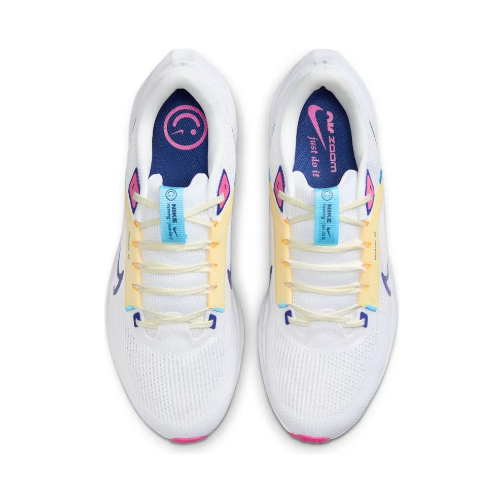 Nike Air Zoom Pegasus 40 “White / Photon Dust / Fierce Pink / Deep Royal Blue” (DV3853-105)
