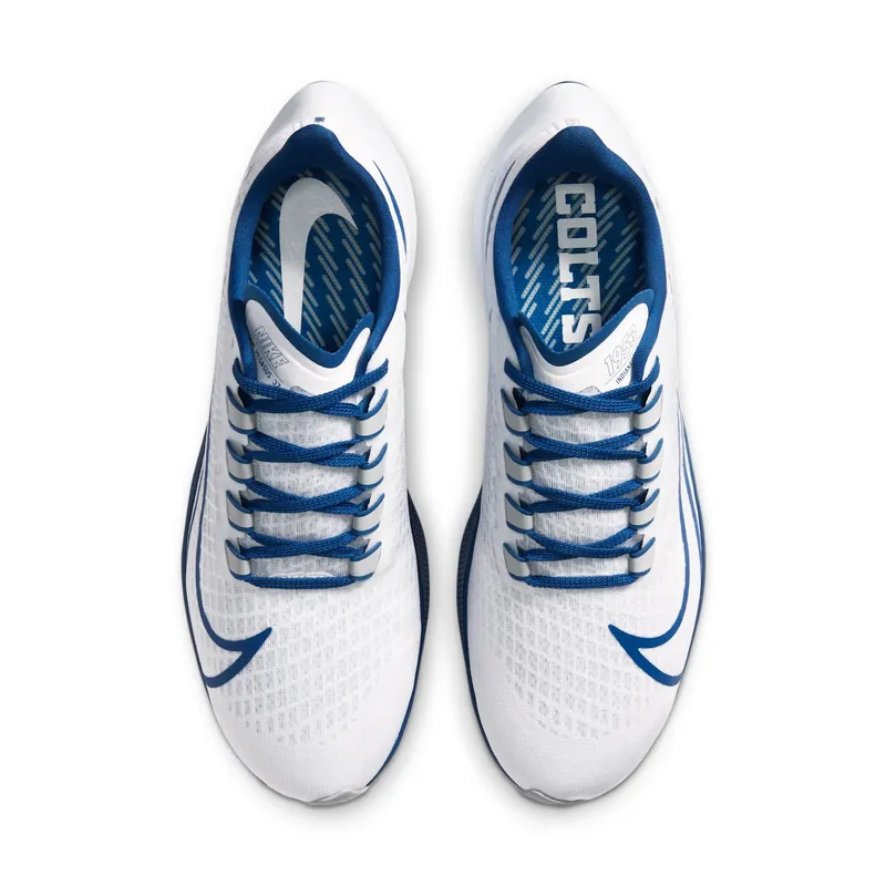 Nike Air Zoom Pegasus 37 Indianapolis Colts White/Pure Platinum-Gym Blue-Medium Silver (CZ5443-100)