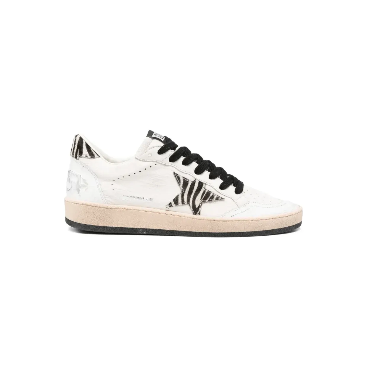 Golden Goose x Browns Ballstar sneakers met zebraprint – Beige (GWF00117F009042)