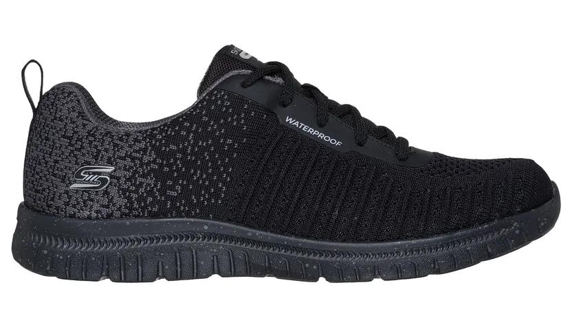 Skechers Waterproof: Virtue – Dryspell Sneaker Zwart/Houtskool