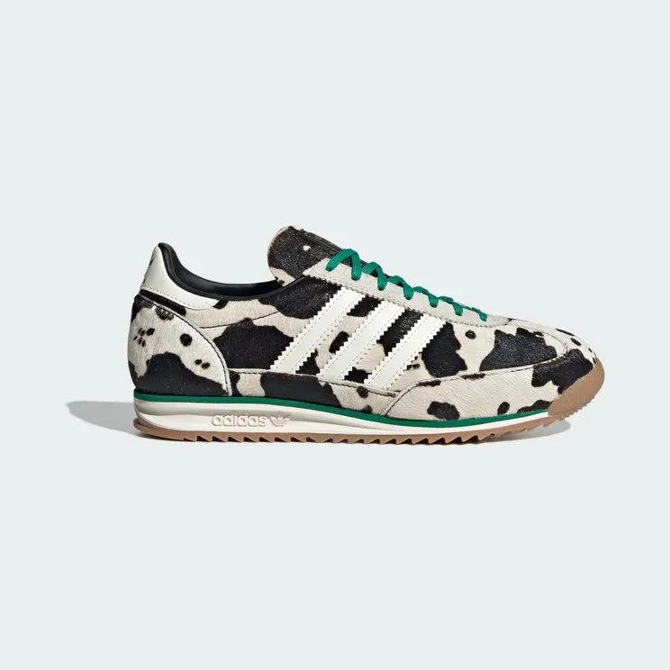 Adidas Sl72 OG Core Black / Off White / Court Green “Animal Print” (JR1639)