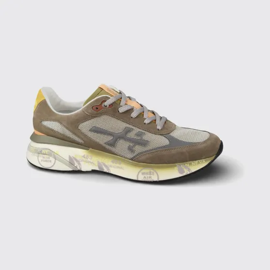 Premiata Moerund Suede and Nylon Sneakers Brown (MOERUN7871)