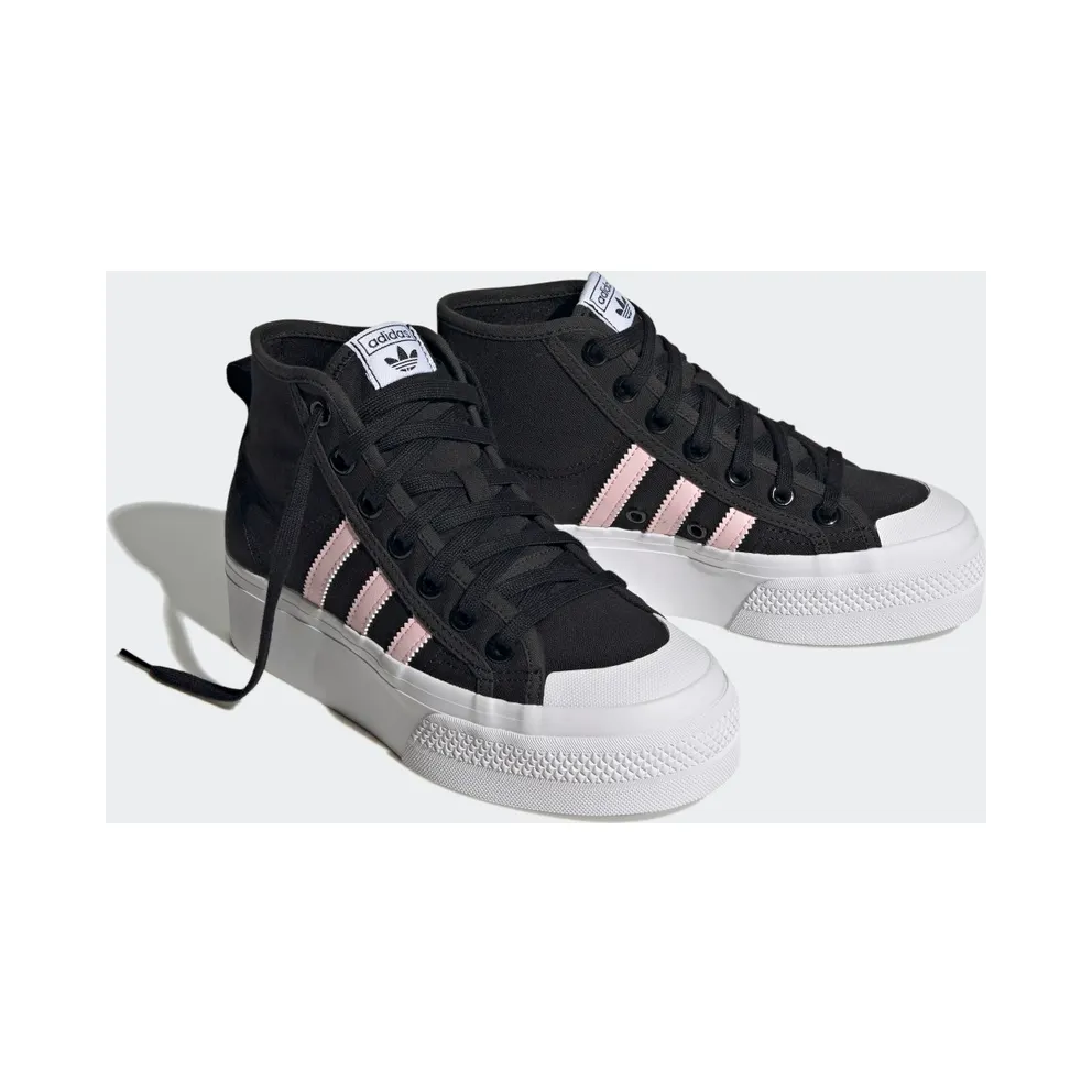 Adidas Nizza Platform Mid Core Black / Clear Pink / Cloud White (GY9934)