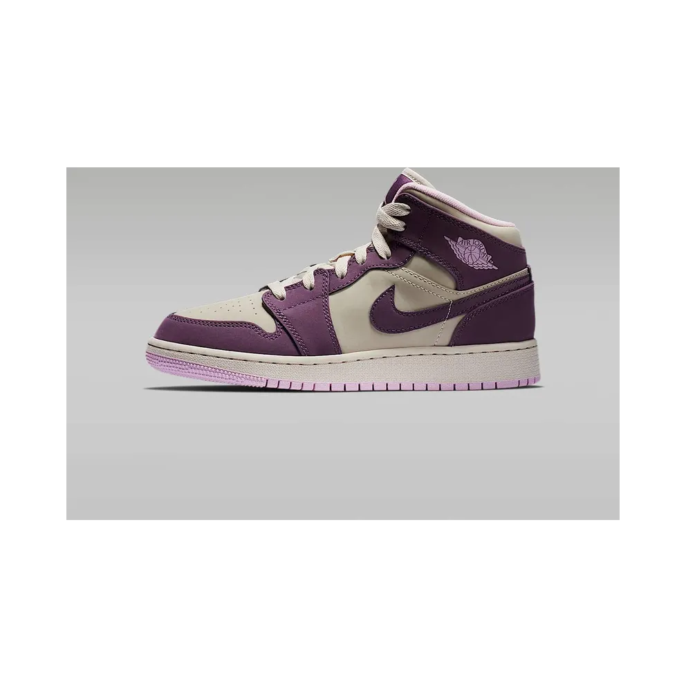 Jordan 1 Mid Pro Purple Desert Sand (GS) Pro Purple/Desert Sand (555112-500)