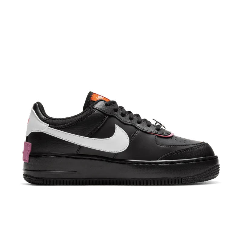 Nike Air Force 1 Shadow Removable Patches Black Pink (W) Black/Limelight-Cosmic Fuchsia-White (CU4743-001)