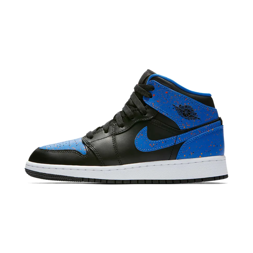 Jordan 1 Mid Royal Paint Splatter (GS)