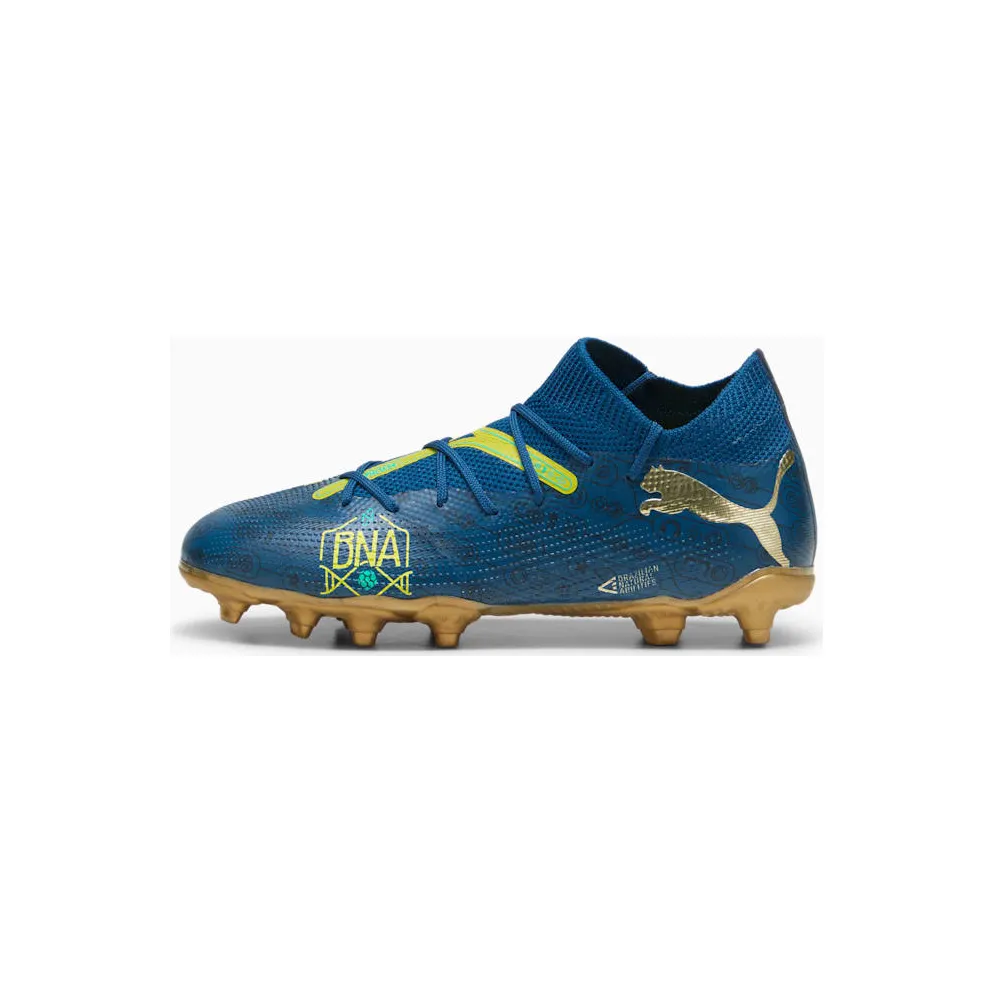 Puma Future 7 Match BNA FG AG GS Cleats “Marine Blue / Yellow” (108083-01)