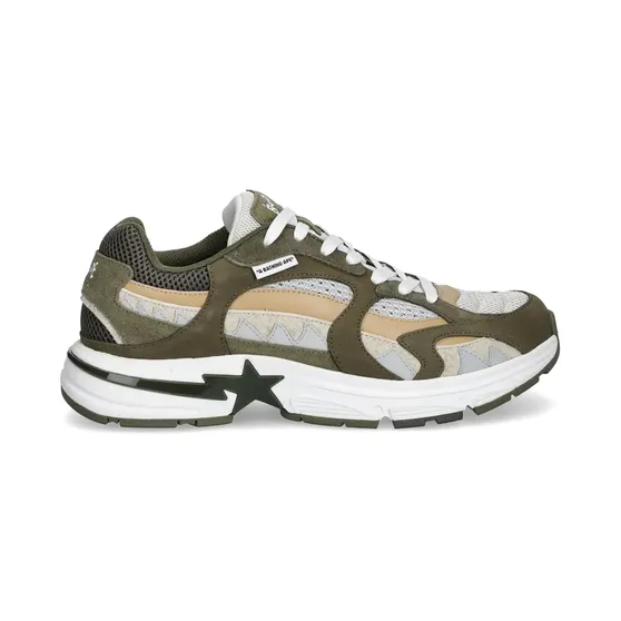 Bape A Bathing Ape® JeanSneakers mit Sternverzierung “Green” (001FWK701315M)