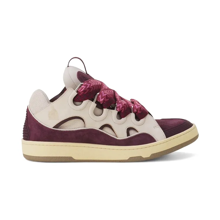 Lanvin Leather Curb Biege Burgundy (FU-SKDK12-BICO-E250539)