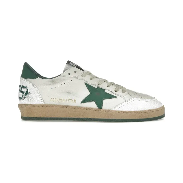 Golden Goose Ball Star White Green Star (GMF00117.F000325.10502)