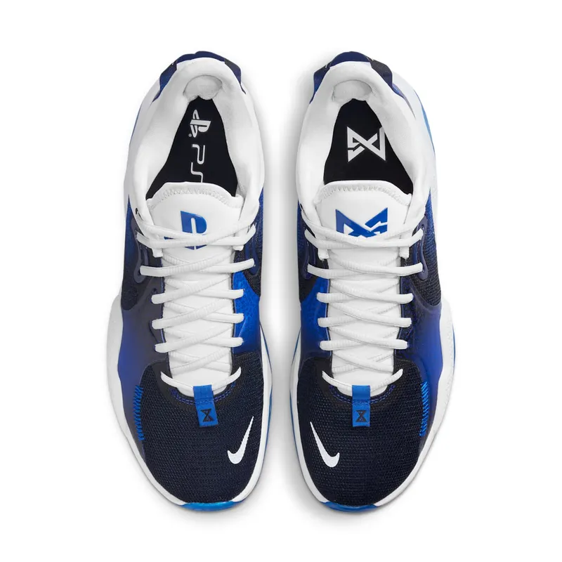 Nike PG 5 ‘PlayStation’ Flip (2021) – “Racer Blue / Laser Blue / Deep Royal Blue / White / Multi-color” (CW3144-400)